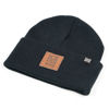 Image de Tuque noire, logo Ice Fish en cuir
